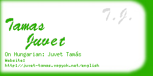 tamas juvet business card